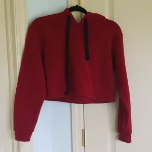 Shein Wine Red Cropped Sweater